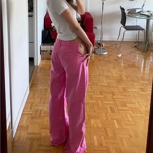 Zara pink jeans with heart ring valentines collection